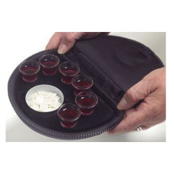 Portable Communion Set - Zippered case , kidney-shape